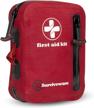 🚑 surviveware waterproof premium first aid kit - small kit for cars, boats, trucks, hurricanes, tropical storms, and outdoor emergencies - 100 piece logo