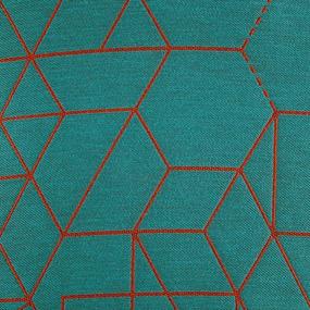 img 2 attached to Geometric Decorative Pillow Cover By Rivet In Teal - Modern Print Design, 20" X 20