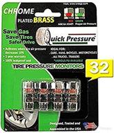 high-performance qp-000032 chrome plated brass 32 psi tire pressure monitoring valve cap, 4-pack logo