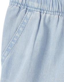 img 2 attached to Chambray Pull-on Shorts for Baby 👶 and Toddler Girls at The Children's Place