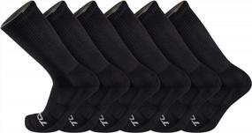 img 4 attached to 6-Pack TCK Moisture-Wicking Cushioned Crew Socks For Men And Women - Available In Sizes 9-11, 10-13, And 13-15 For Work Boots