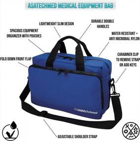 img 2 attached to Комплексный набор для домашней физиотерапии с сумкой для звонков - идеально подходит для медсестер, помощников по домашнему здоровью и ухода за пациентами (синий)