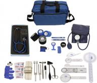 комплексный набор для домашней физиотерапии с сумкой для звонков - идеально подходит для медсестер, помощников по домашнему здоровью и ухода за пациентами (синий) логотип