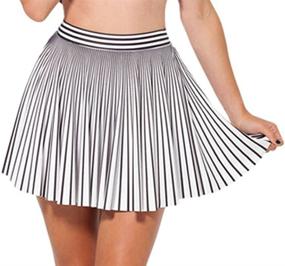 img 4 attached to Sister Amy Pleated Elastic Printed Women's Clothing - Skirts