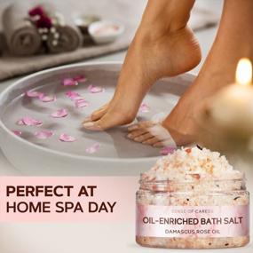 img 3 attached to Rose And Peach Natural Bath Salts With Himalayan Pink And Dead Sea Salt For A Relaxing SPA Experience - Detox Body And Foot Soak Enriched With Rejuvenating Oils Ideal As A Unique Gift For Women.