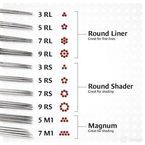 img 1 attached to 💉 Single Magnum Sterilized Needles: OTW 50 9M1 – Superior Quality and Sterility for Precision Tattooing