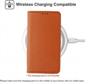 img 1 attached to Protect Your IPhone 12 Pro Max With ONETOP Genuine Leather Wallet Case: Wireless Charging, RFID Blocking & Kickstand - Brown