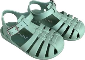 img 4 attached to 👡 Cute Copper Toddler Girls' Sandals: Stylish, Comfy Flats!