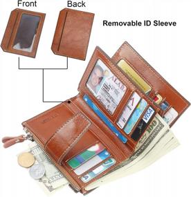 img 3 attached to Protect Your Identity With Lavemi'S Genuine Leather Compact RFID Wallet For Women