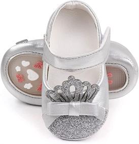 img 1 attached to Miamooi Bowknot Princess Moccasins Lightweight Girls' Shoes : Flats