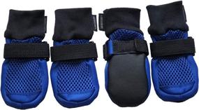 img 4 attached to LONSUNEER Dog Boots - Breathable Paw Protection with Soft & Non-slip Soles in 5 Sizes