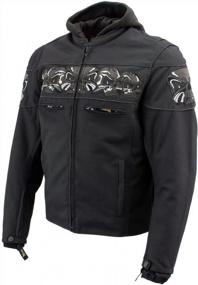 img 4 attached to Xelement XS1704 Men’S 'Vengeance' Black Armored Textile Motorcycle Jacket With Skull Embroidery - Medium