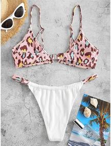 img 3 attached to 👙 Coffee-colored Women's Spaghetti Bikini Swimsuit: Find Your Perfect Fit at Swimsuits & Cover Ups