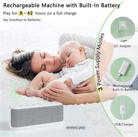 img 1 attached to USB Rechargeable White Noise Machine - 42 Soothing Natural Sounds with Timer for Baby Adults - Non-Looping Sleep Sound Device for Travel, Noisy Cancelling, Office Privacy, Sleep Therapy - Includes AC Adapter