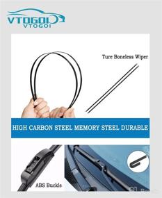 img 1 attached to 🚗 VTOGOI OEM Quality 26''+16'' Premium All-Season Auto Windshield Natural Rubber J-Hook Wiper Blades: Reliable Protection for Your Vehicle