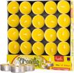 keep mosquitoes away with 50-pack tealight citronella candles - 4 hour burn time - deet free! logo