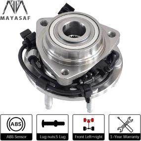 img 3 attached to 🔧 MayaSafe 513188 [Pair of 6-Lug Front Wheel Hub Bearing Assemblies with ABS] for 2002-2009 Chevrolet Trailblazer 4WD, 2003-2008 GMC Ascender 4WD, 2004-2007 Buick Rainier RWD, 2003-2006 Chevrolet SSR, 2002-2004 Oldsmobile Bravada AWD, 2005-2009 Saab 9-7X, 2002-2009 GMC Envoy