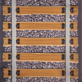img 2 attached to 🎉 Beistle Novelty Printed Polyester Fabric Western Theme Railroad Track Aisle Runner for Birthday and Christmas Party Supplies, 24" x 10', Brown/Gray