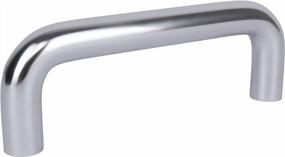 img 2 attached to Анодированный серебристый алюминиевый набор простых ручек для дверей, ворот и дверей сарая - длина 9 дюймов (2 шт. в упаковке)
