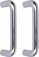 анодированный серебристый алюминиевый набор простых ручек для дверей, ворот и дверей сарая - длина 9 дюймов (2 шт. в упаковке) логотип