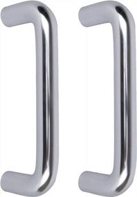 img 4 attached to Anodized Silver Aluminum Plain Pull Handle Set For Doors, Gates, And Barn Doors - 9 Inch Length (Pack Of 2)