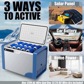 img 2 attached to 🔌 AUSRANVIK 20 Quart Blue Portable Refrigerator Freezer: Perfect Cooling Solution for Vehicles, RVs, Boats, and Travel