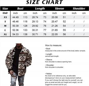 img 1 attached to Chouyatou Men'S Casual Tribal Aztec Pattern Button Down Long Sleeve Trucker Jacket Shacket Coat