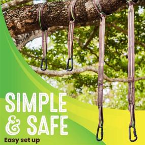 img 3 attached to Swurfer Tree Swing Straps - Secure And Weatherproof Kit For Any Swing Or Hammock (5Ft | 2 Straps)