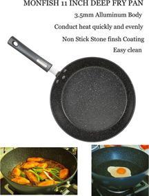 img 1 attached to Upgrade Your Cooking With Monfish'S 4-Piece Wok And Fry Pan Set: Non-Stick And Compatible With All Stovetops!