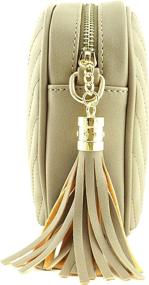 img 2 attached to 👜 Stylish Tassel Zipper Women's Handbags & Wallets for Simple Shoulder Crossbody at Crossbody Bags