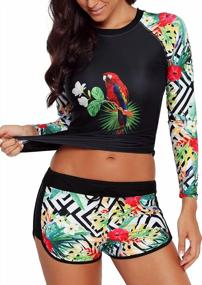 img 4 attached to Stay Stylish And Protected With Runtlly Women'S Long Sleeve Rash Guard Swimsuit - Choose Your Size S-XXXL!