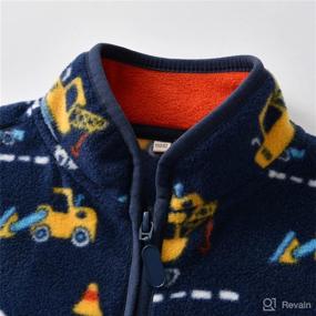 img 3 attached to 👶 Lightweight Long Sleeve Polar Fleece Jacket for Baby Boys and Girls - Zipper Coats by Feidoog, Ideal for Spring and Autumn