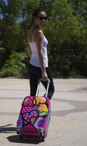 img 2 attached to Pink Multicolor 3-Piece Rockland Vision Hardside Spinner Wheel Luggage Set (20/24/28) For Stylish And Durable Travels
