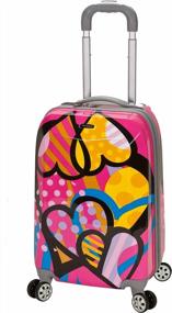 img 3 attached to Pink Multicolor 3-Piece Rockland Vision Hardside Spinner Wheel Luggage Set (20/24/28) For Stylish And Durable Travels
