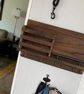 img 1 attached to Add Charm To Your Entryway With A Rustic Wooden Mail And Key Holder - Wall Mounted Organizer With Key Hooks And Mail Sorter In Dark Brown - Perfect Home Decor For Mudroom And Hallway review by Patrick Reid