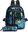 mini sequin backpack 11": stylish glitter backpacks for girls, women & ladies logo