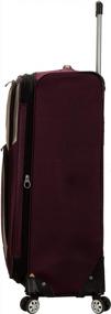 img 3 attached to Travel In Style And Durability With Rockland Impact Softside Spinner Luggage Set In Burgundy - 4-Piece Collection (18/22/26/30)