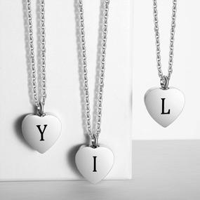 img 2 attached to Heart Urn Locket For Ashes: Pack Of 3 Cremation Jewelry Pendants With Carved Words, Stainless Steel Waterproof Keepsake Pendant. Includes Funnel Kit And Bag For Memorial Ashes.