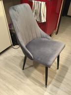 img 1 attached to Chair set M-GROUP Milan Classic, metal/velor, metal, 2 pcs., color: gray/black legs review by Jnis Zels ᠌