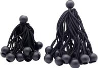 🔒 versatile 4inch & 6 inch 50pk ball bungee canopy cord in black color: ideal for securing household and automotive items logo