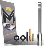 mega racer silver aluminum antenna exterior accessories logo