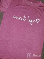 img 1 attached to Aunt Life T Shirt Auntie Shirts Women Cute Heart Aunt Vibes Shirt Casual Short Sleeve Aunt Gift Shirts Tops review by Michael Fairfield
