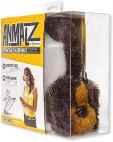 img 2 attached to 🐶 ReTrak ETAUDFDOG Retractable Animalz Over Ear Headphones for Kids - Tangle-Free, Volume Limiting (85 dB), Brown Dog