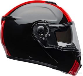 img 4 attached to Modular Helmet Ribbon Gloss Black Motorcycle & Powersports