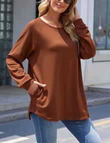 img 2 attached to Women'S Casual Long Sleeve Sweatshirt: Lecieldusoir Pullover Top With Pockets