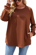 women's casual long sleeve sweatshirt: lecieldusoir pullover top with pockets logo