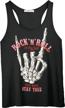get edgy with delfina's rock n roll skeleton tank top for women logo