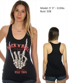 img 3 attached to Get Edgy With Delfina'S Rock N Roll Skeleton Tank Top For Women
