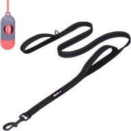 bolux 6ft dog leash with double padded handles and reflective rope - 🐾 heavy duty training leash for traffic control safety, ideal for small, medium, large dogs логотип