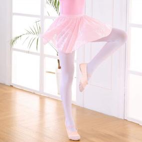 img 2 attached to Детская кружевная балетная юбка для девочек, танцевальный костюм, наденьте для малышей Soudittur